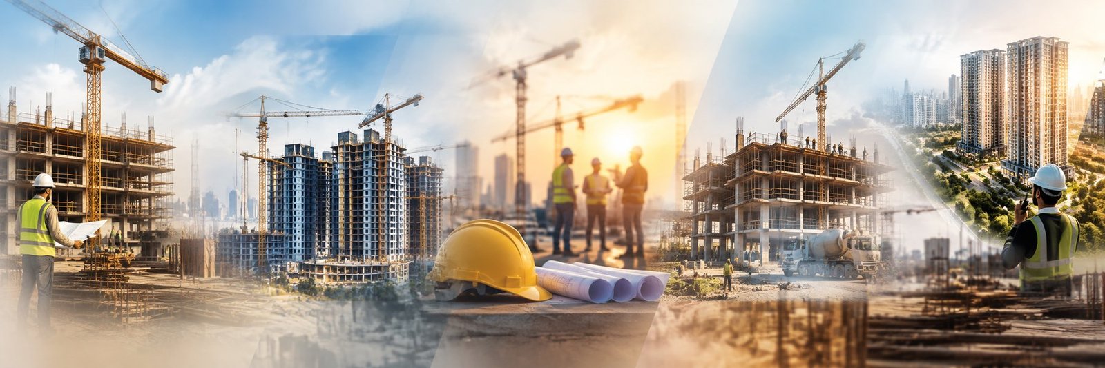 Illustrative construction and development collage